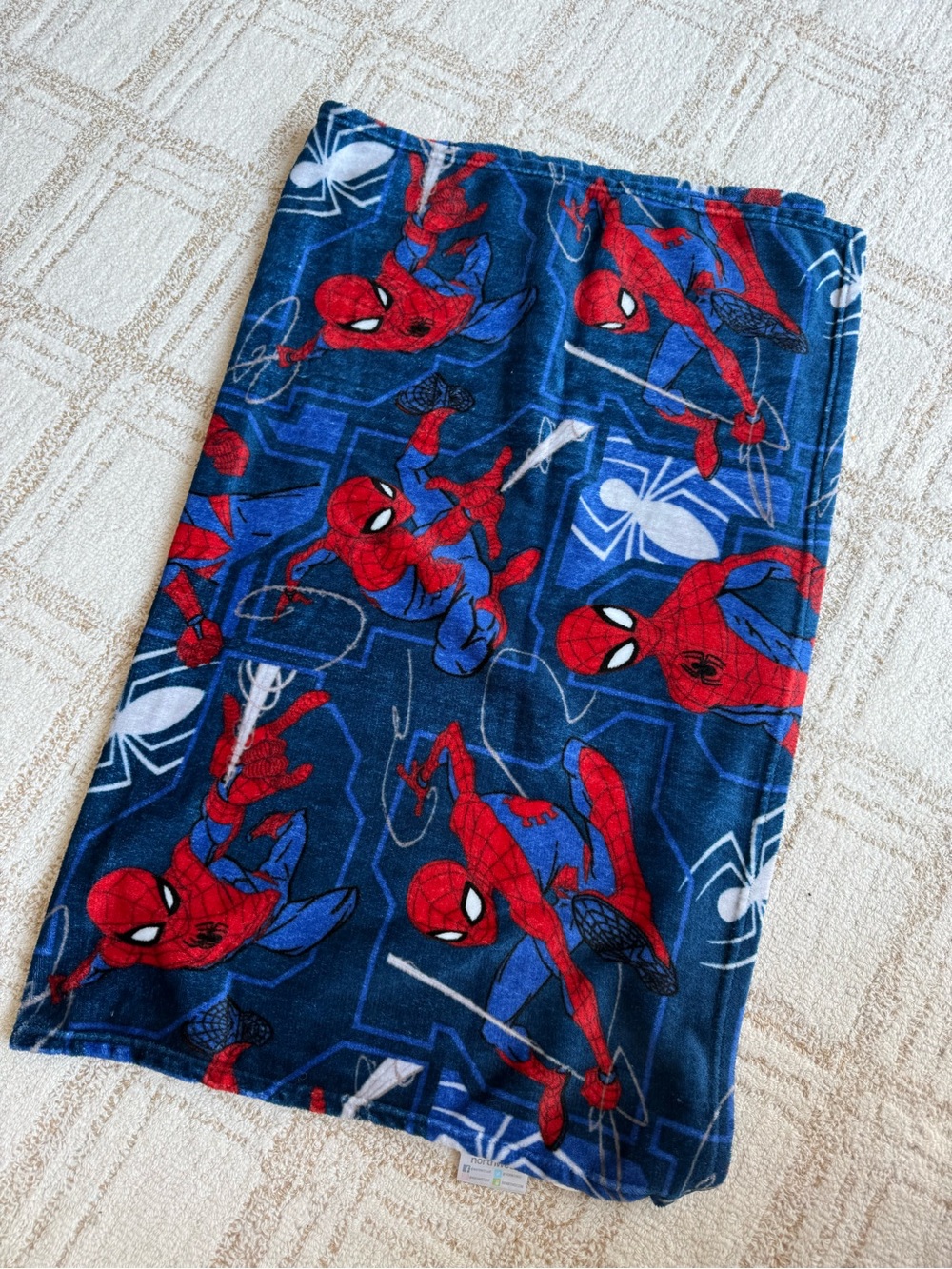 Northwest Red & Blue Spider-Man Plush Throw